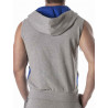 ToF Paris Zipped Sleeveless Hoodie Grey (T9477)