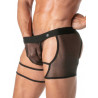 ToF Paris Mesh Chaps Thong Underwear Black (T9598)