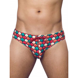 2Eros Print V10 Swim Brief Retro Red (T9656)