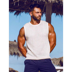 2eros Riviera Singlet Tank Top 
Beige (T9709)