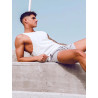 Supawear Racer Back Tank Grey White (T9889)