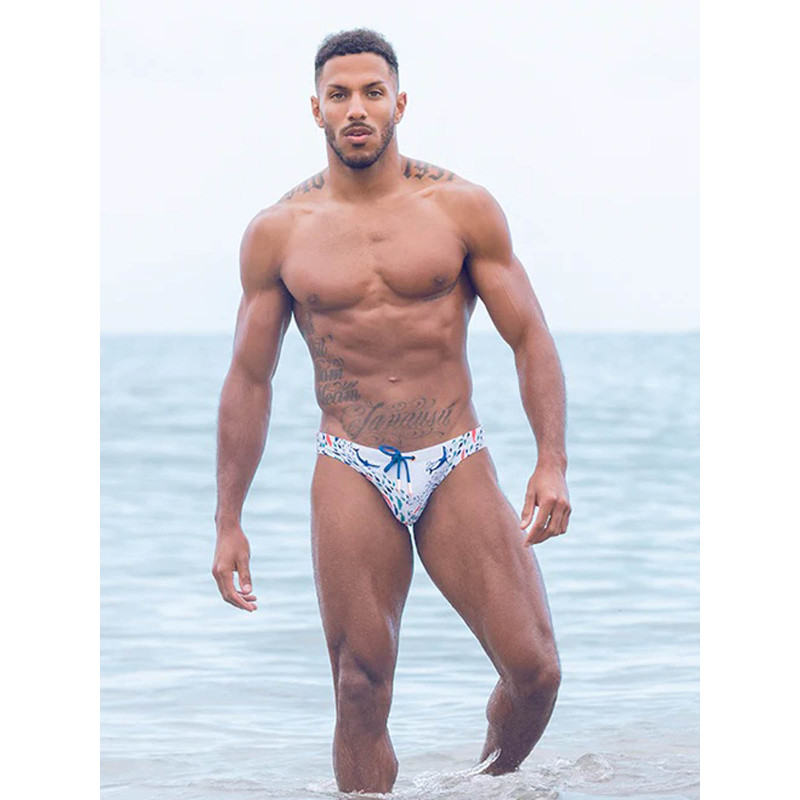 2Eros Print Swim Briefs V20 Swimwear Seascape White (T9762)