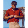 2eros Cropped Linen Shirt Bombay Brown (T9771)