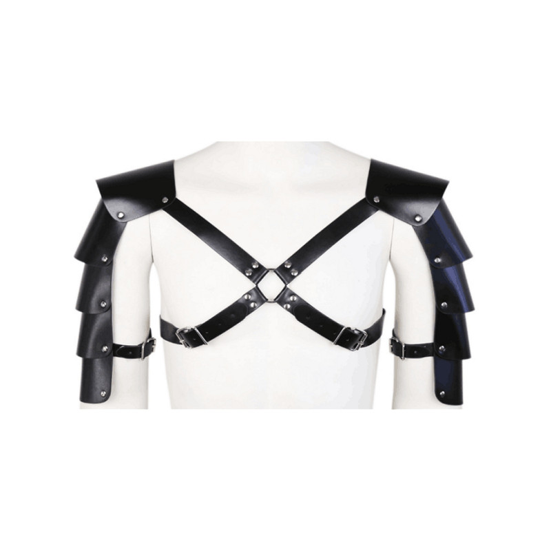 Shoulder Protector Harness Leatherette Black Adjustable (T9080)