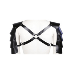 Shoulder Protector Harness Leatherette Black Adjustable (T9080)