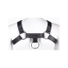 Regular Chest Harness Leatherette Black Adjustable (T9081)