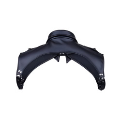 Rude Rider Leatherette Collar Harness Black One Size (T7737)