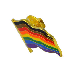 Pin Waving POC Rainbow Flag (T5843)