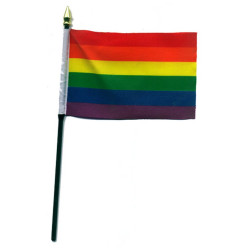 Gay Pride Rainbow Hand Flag (T1571)