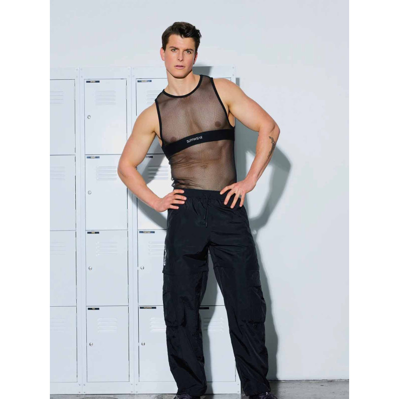 Supawear Mesh Monotone Tank Black (T9982)