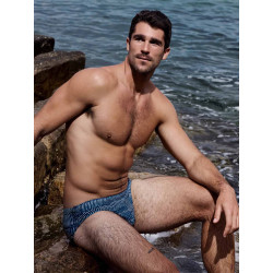 2Eros V10 Print Swim Brief Naiad Navy (T11219)