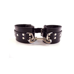 Rouge Leather with Fur Wrist Cuffs Black/Black (T11354)