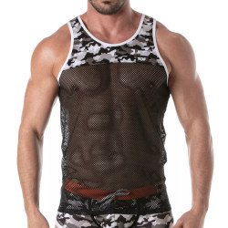 TOF Paris See Through Mini Shorts Camo Khaki (T11718)