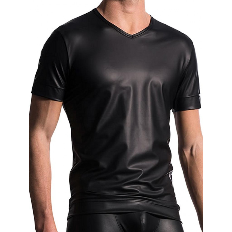Manstore V-Neck Tee T-Shirt Regular M510 Black (T4857)