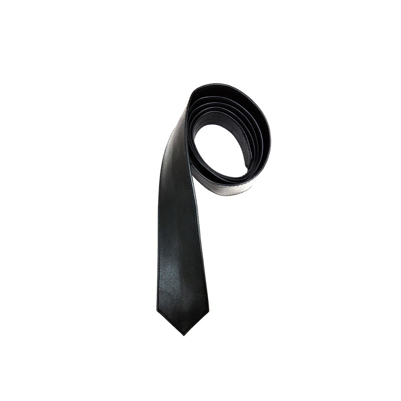Rouge Leather Tie Black (T11412)