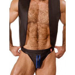 Colt Leather Zip Jock - Blue (T0022)