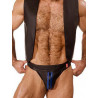 Colt Leather Zip Jock - Blue (T0022)