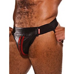 Colt Leather Zip Jock - Red (T0023)