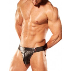 Colt Leather Zip Jock - Black (T0025)